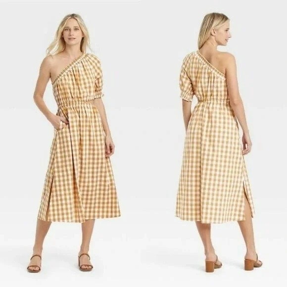 Dresses & Skirts - Who What Wear Women's Dress Cut Out Puff Sleeve Yellow Size M (NEW)